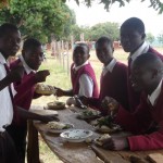 As of now, pupils still eat outside.