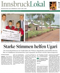 TT vom 26.06.2010: Starke Stimmen helfen Ugari