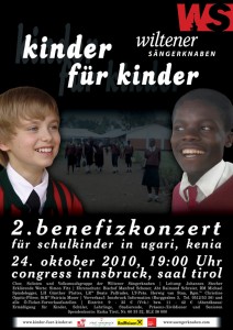 Plakat: Benefizkonzert Kinder für Kinder am 24.10.2010