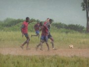 Auch bei Starkregen war Georg am Fussballfeld anzutreffen :)