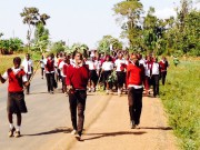 Matura-Rally durch die nahe gelegene Stadt Migori