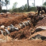 Fundament der Latrine